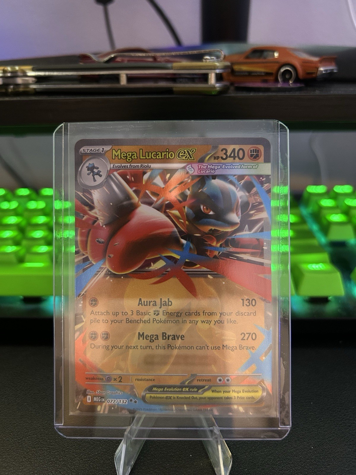Mega Lucario ex 077/132 Me01: Mega Evolution Holo