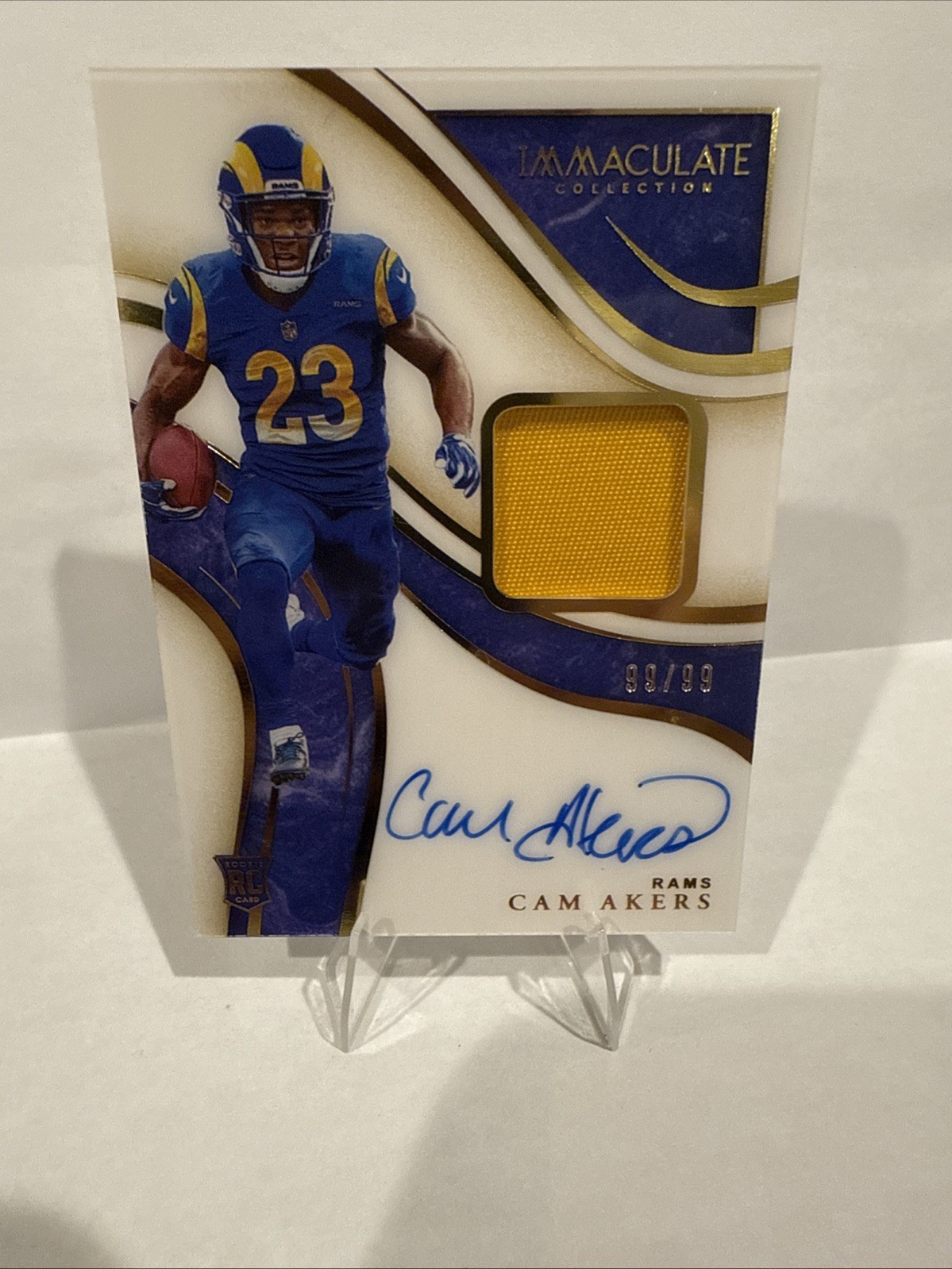 2020 Panini Immaculate Collection Rookie Patch Autograph #112 Cam Akers /99 RPA