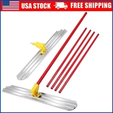 48"x8" Bull Float Concrete Tool Trowel Float Finishing Tool Round End 3 Handles