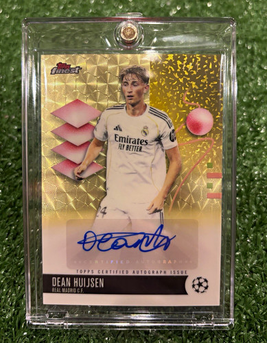 2026 Topps Finest UEFA Real Madrid Dean Huijsen Auto BA-DH Gold Superfractor 1/1