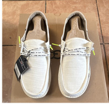 Hey Dude Wendy Comfort Lightweight Loafer Star White Women's Slip On Flat Shoes