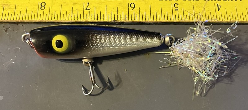 Vintage Luhr Jensen PJ Pop 2 1/2 In. Topwater Popper Lure Exc. Bass Musky Fishin