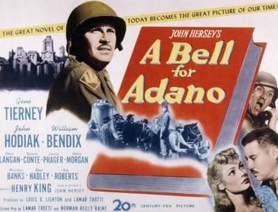 Historic Bell For Adano 1945 Movie Advertising Postcard