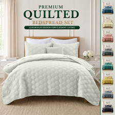 Modern Texture Bedspread Lightweight Reversible Quilt Breathable Cool Coverlet