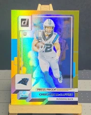 2022 Donruss #237 Christian McCaffrey PREMIUM PRESS PROOF GOLD HOLO Panthers 