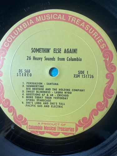 Somethin' Else Again 2X-LP Vinyl 1970 Vinyl Album Santana, Chicago, Jeff Beck... - Picture 3 of 9