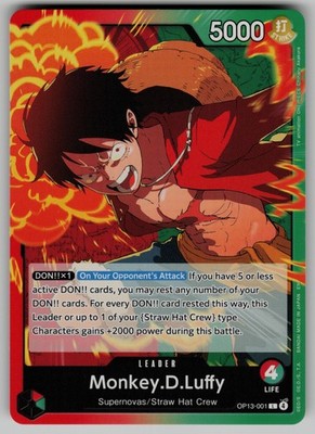 PSA9 モンキーDルフィ　OP13-001 NOTFORSALE Monkey.D.Luffy (001) OP13-001 Carrying On His Will One Piece TCG