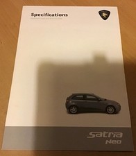 Proton Satria Neo Spezifikationen 2007-08 UK Markt Faltprospekt 