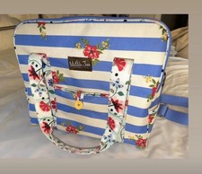 Matilda Jane Floral Stripe Weekend Travel Bag / Diaper Bag Blue Yellow Floral