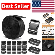 No-Sew 2-Inch Buckle & Thick Webbing Set - Perfect for Outdoor Gear & Crafts