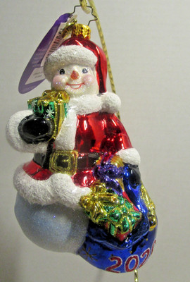 Radko DILLARDS SNOWMAN 2020 Santa Suit Toys Christmas Ornament 3013609 New NWT