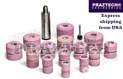 Premium 28pcs 11/16'' Sioux Valve Seat Grinding Stone Set + Holder Drive Ball USA