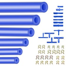 Shineyoo Silicone Vacuum Hose Kit Vibrant Blue Tubings 6pcs 10ft Matching ...