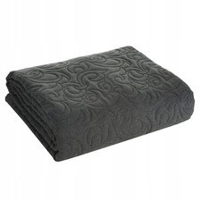 220x240 Quilt Bed Throw Sofa Throw Charcoal Duvet