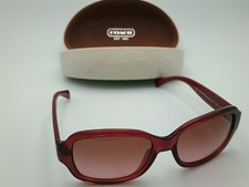 COACH HC8078 L923 Rita 5160/14 Transparent Berry 57-17-135 Sunglasses W/Case