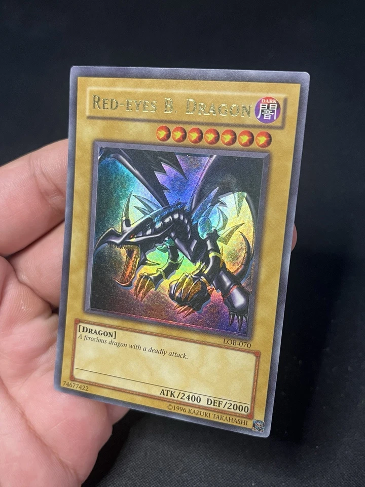 Yu-Gi-Oh! Red-Eyes B. Dragon - LOB-070 Original Print Misprint Foil Shift - Image 2 of 4