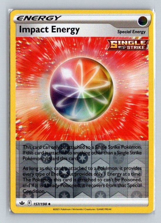 Impact Energy 157/198 Uncommon Chilling Reign Pokemon Reverse Holo Near Mint