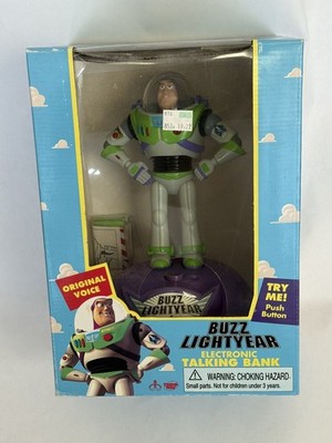 Disney TOY STORY Electronic Talking Bank BUZZ LIGHTYEAR 1995 ThinkWay NEW
