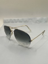 Vintage 80s Derrick Petroleum Aviator Sunglasses Rimless Gradient Lens Taiwan