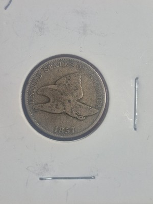 1857 Flying Eagle Cent Penny Nice Condition Old US Type Coin Good Detail