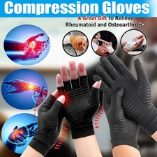 1pair Copper Compression Arthritis Gloves Carpal Tunnel Joint Pain Relief Hand