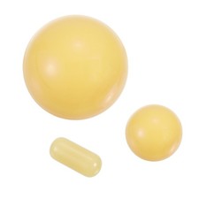 Quartz Pearl Balls Set, 2 Shape Glass Crystal Loose Beads, Yellow