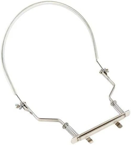 Professional 10-Hole Harmonica Holder with Rubber Neck Brace - Silver Edition - Image 4 of 4