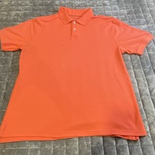 Men s Large Saddlebred Short Sleeve Polo Orange Regular Fit Large