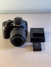 Nikon D3200 24.2MP DSLR Camera w/ 18-55mm Lens,  Battery  Charger Tested Good