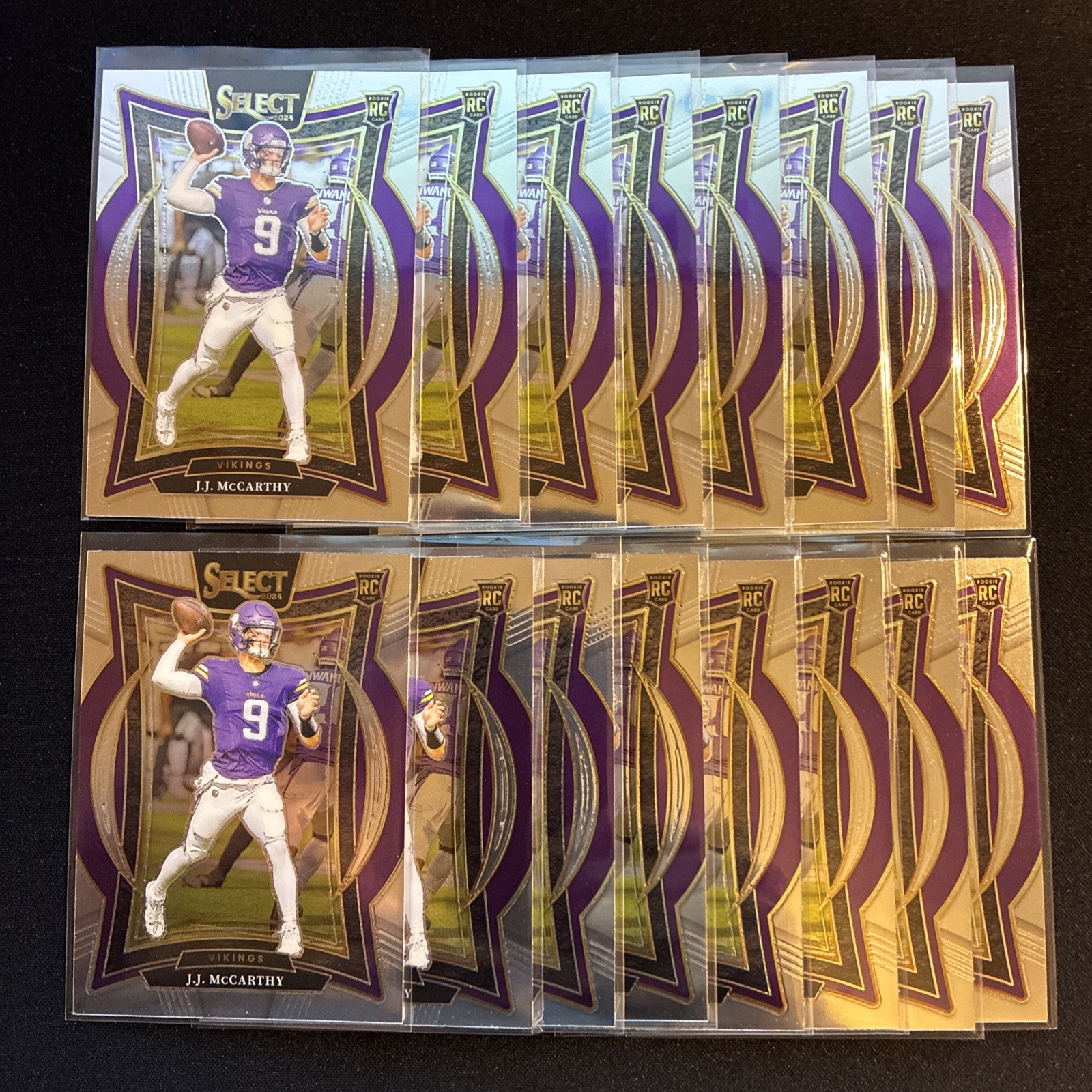 (16) J.J. McCarthy 2024 Panini Select Football CONCOURSE Rookie no. 24