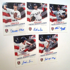 2015 Panini USA Baseball Box Set 15U National Team Signatures /299 - lot of 5