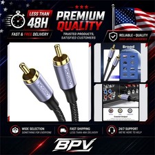Digital Coaxial Audio Cable RCA Subwoofer Cable 3 ft MOSWAG