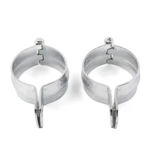 2Pcs Motorcycle Front Fork Clamp Turn Signal Light Mount Bracket Holder Chrome