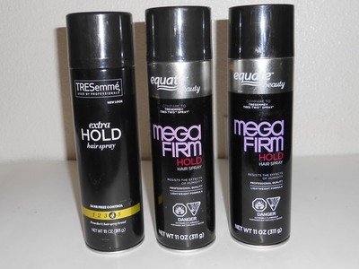 Tresemme & Equate Pack of 3 Hair Spray - 11 oz. Extra & Mega Firm Hold Lot