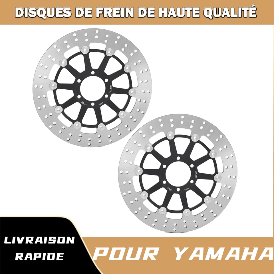 2x Disques de frein Avant pr Yamaha FZR600R Fazer 600 98-03 TDM850 FJ1200 90-96 - Photo 1/4