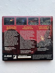 HOVER STRIKE Unconquered Lands (Atari Jaguar CD) w/ Overlay, Manual, and Case