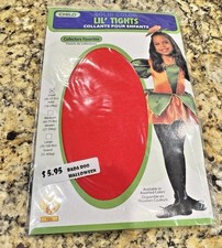 Kids Girls -Rubies Lil Tights RED Size Small 40-55 lbs