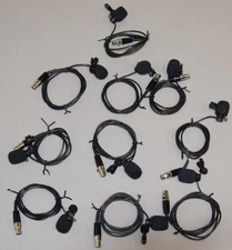 Lot 10 Shure WL185 Cardioid Lavalier Lapel Clip on Mic with TA4F Cable
