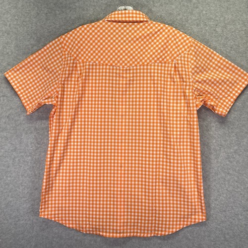 Stio Hemd Herren Large Vibrant Sunset Gingham Check Eddy Kurzarm Pearl Snap - Bild 8 von 8