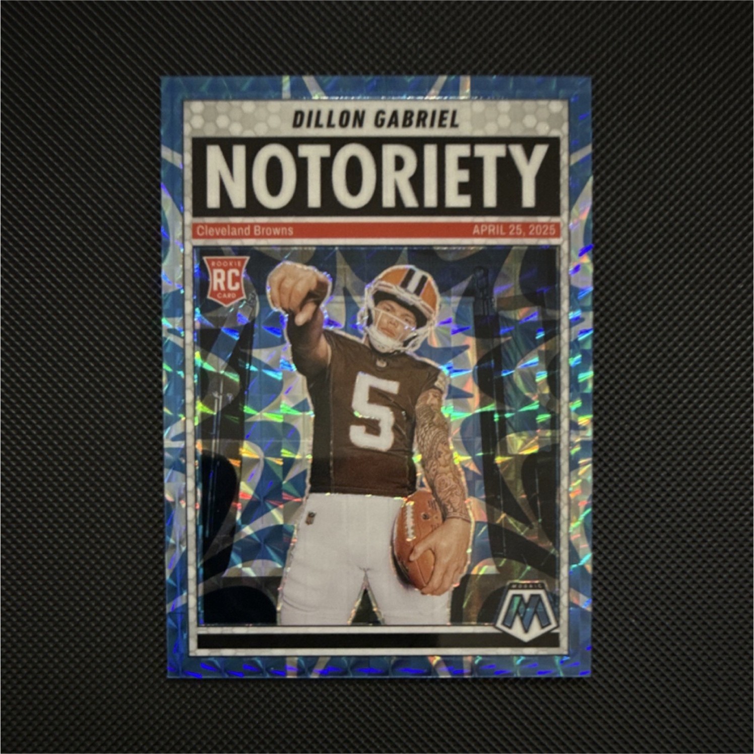 Panini 2025 Mosaic Dillon Gabriel Blue Notoriety Rookie Prizm 28/99
