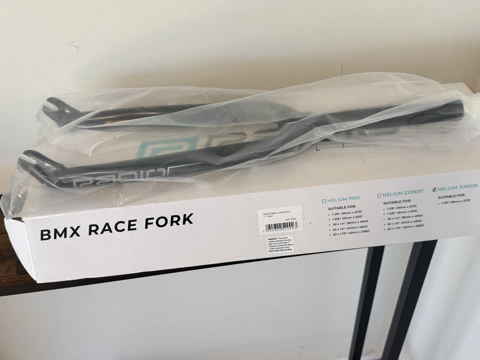 Radio Raceline Junior BMX Race Fork - 1" Steer Tube Black New in Original Box - Image 2 of 4