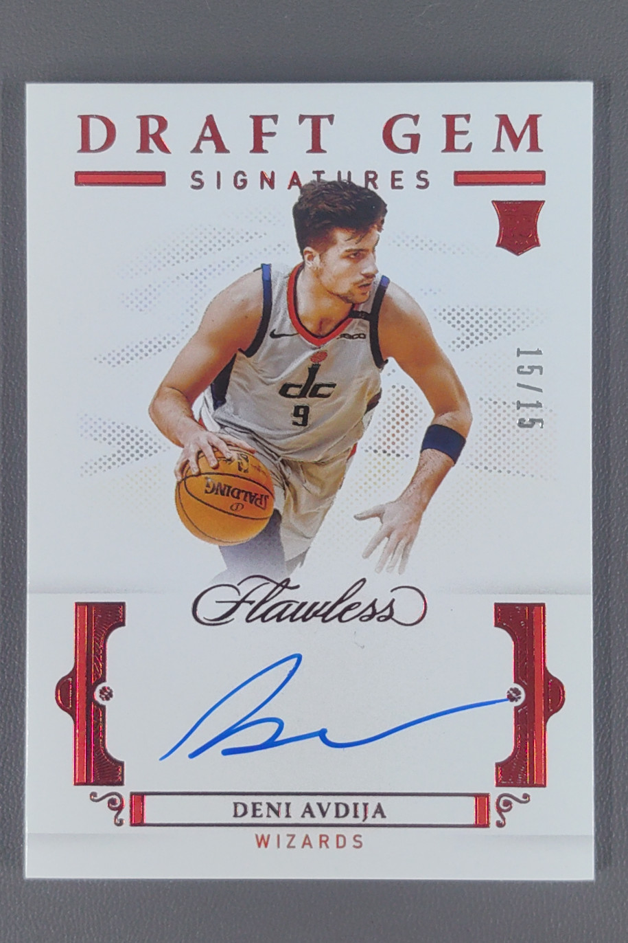 2020-21 Panini Flawless Deni Avdija Draft Gem Signatures Auto Ruby RC 15/15