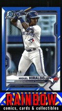 2021 Bowman Draft #BD-98 Miguel Hiraldo Toronto Blue Jays