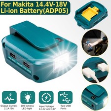 Dual USB Power Source Li-ion Battery Charger Adapter for Makita 14.4-18V Battery