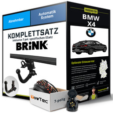 Für BMW X4 Typ G02, F98 Anhängerkupplung abnehmbar +eSatz 7pol 04.2018-jetzt Kit