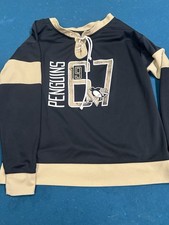 nhl pittsburgh penguins jersey Adult Large Team Shirt With Laces 1967 Logo