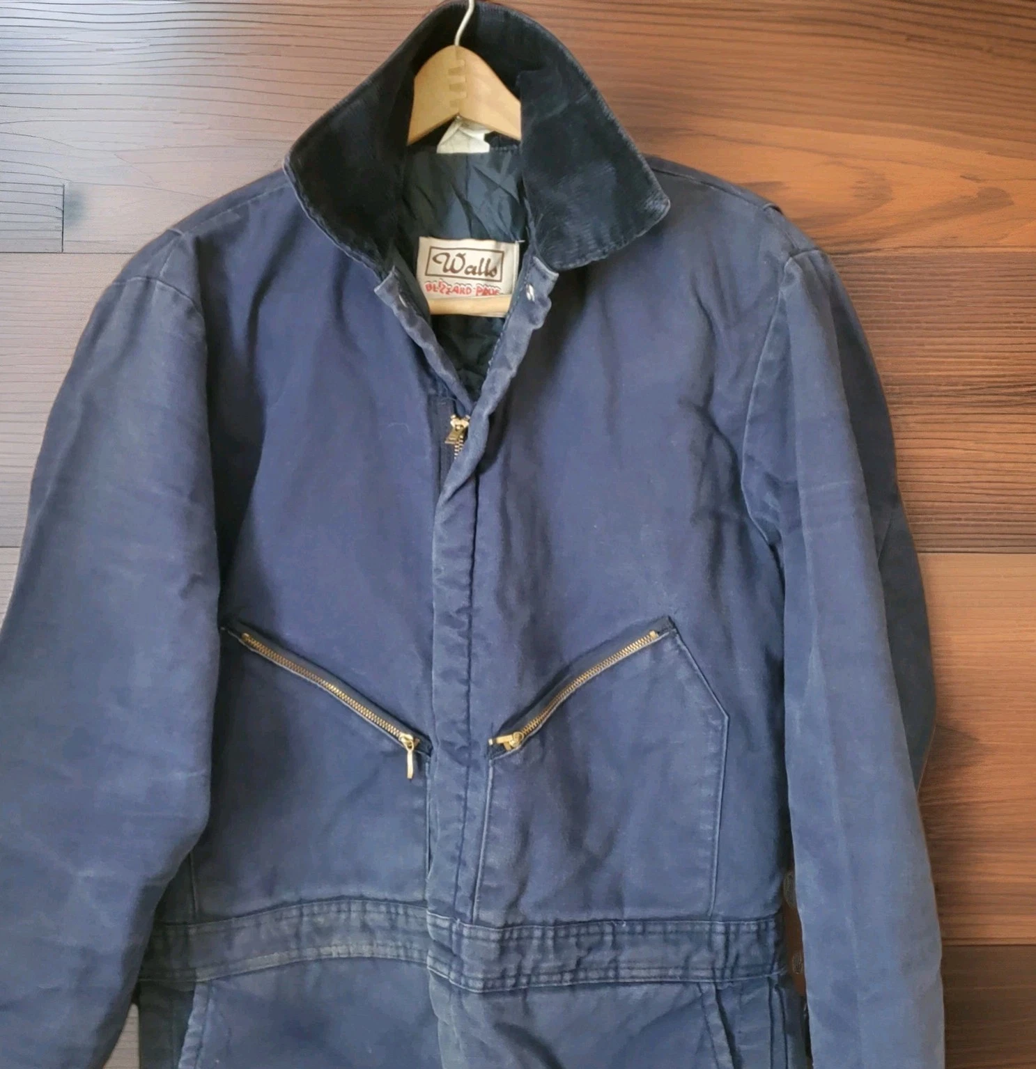 Vtg Walls Blizzard Pruf Quilted Outdoor Coveralls Jumpsuit Mens L 42-44 Reg USA