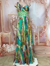 Cassandra Stone by Mac Duggal Multi Color Floral Beaded Gown Size 8