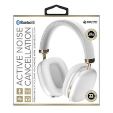 Sentry BTA1000WH Bluetooth Active Noise Cancellation Headphones White