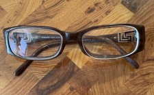 Vintage Versace Eyeglasses Frames. Mod3076B Brown Tortoise Plastic Rectangular